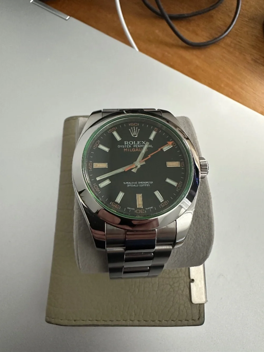 Rolex Milgauss 116400GV – Green Sapphire Crystal – Black Dial PERFECT CONDITION